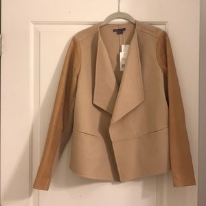 Vince Tan Jacket, leather sleeves